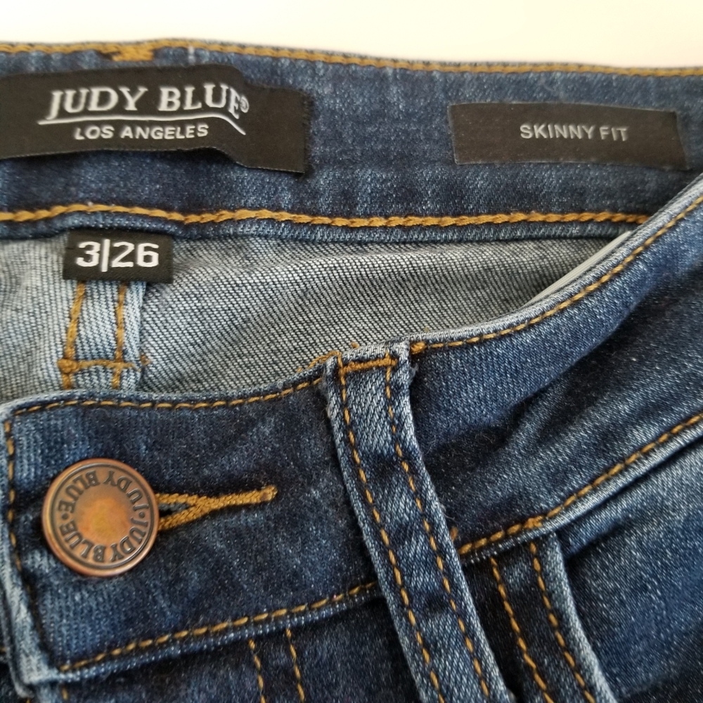 Judy Blue Skinny Fit Jeans Button Fly Size 3/26 - Picture 5 of 5